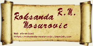 Roksanda Mosurović vizit kartica
